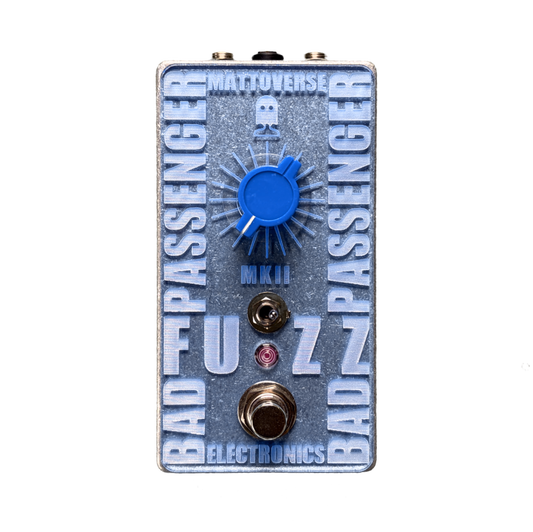 Mattoverse Bad Passenger Fuzz MKII - Pink LED - Engraved Transparent Blue Acrylic Faceplate