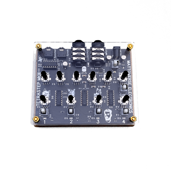 guitar sequencer pedal Mattoverse TetraStep MKIII Clear – Mattoverse Electronics