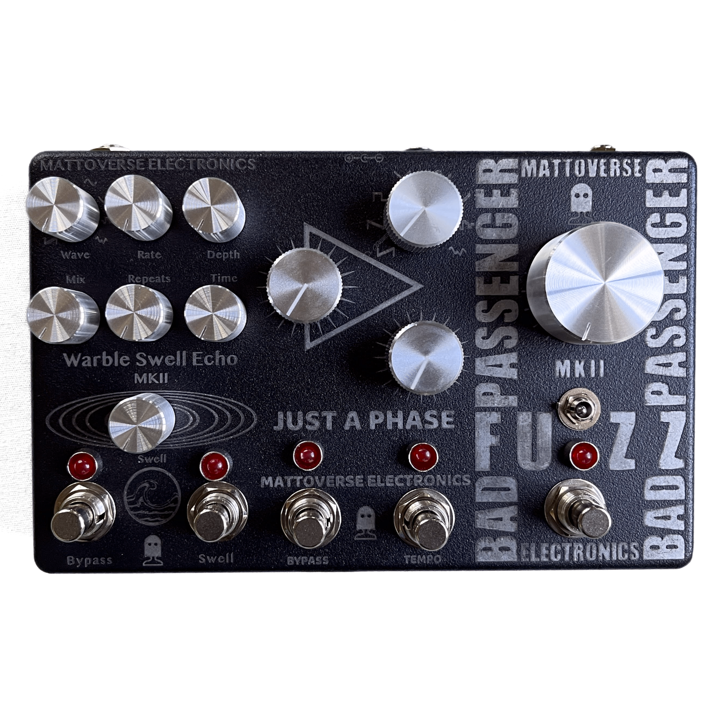 Mattoverse WarbleSwellBadPassengerFuzzPhaseEcho - Engraved Black Texture